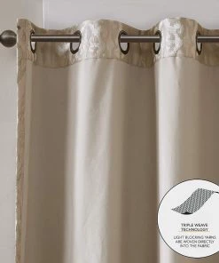 Modern Rugs And Decor Blackout Curtains For Bedroom Mirage Damask Fabric Grommet, 50X95