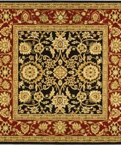 Safavieh Lyndhurst Collection Traditional Oriental Non-Shedding Stain Resistant Living Room Bedroom Soft Area Rug Black / Red All Area Rugs And Runners