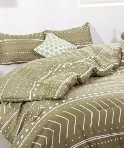 Smoofy Aztec Folkloric Art Pattern Bedding With Soft Microfiber Fill Bedding, 1 Comforter & 2 Pillowcases