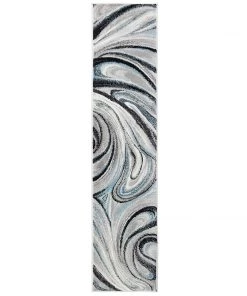 FAS Abstract Gray Turquoise Blue Soft Area Rugs All Area Rugs And Runners