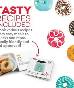 Dash Kitchen 2.6 Qt Air Fryer 1000 Watts, Oven Cooker W/ Temperature Control, Recipe Guide