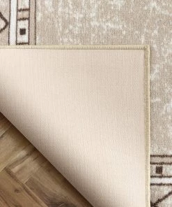 Antep Bordered Non-Skid Low Profile Pile Rubber Backing Kitchen Area Rugs Beige All Area Rugs And Runners