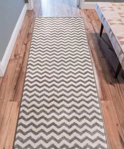 Well Woven Sydney Eli Chevron Light Grey Modern Area Rug