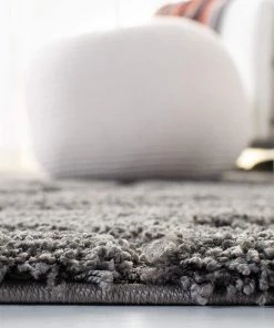 FAS All Area Rugs And Runners Premium Swirl Thick Plush Grey Area Shag Rug