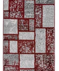 WRG Box Pattern Burgundy Red Area Rug All Area Rugs And Runners