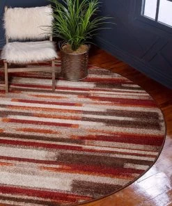 Warm Toned Beige Brown Multi-color Area Rugs