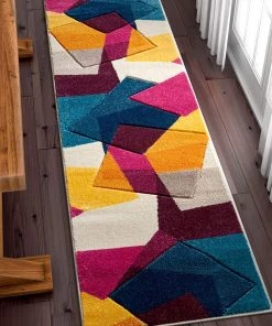 WW Modern Geometric Blue Purple Fuchsia Yellow Comfy Hand Carved Area Rugs 20 WW Modern Geometric Blue Purple Fuchsia Yellow Comfy Hand Carved Area Rugs