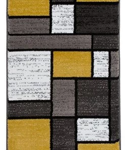 WRG Modern Yellow Gray White Area Rug All Area Rugs And Runners