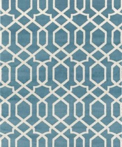 Free Std. Shipping 4-6 Days Blue White Trellis Area Rug All Area Rugs And Runners