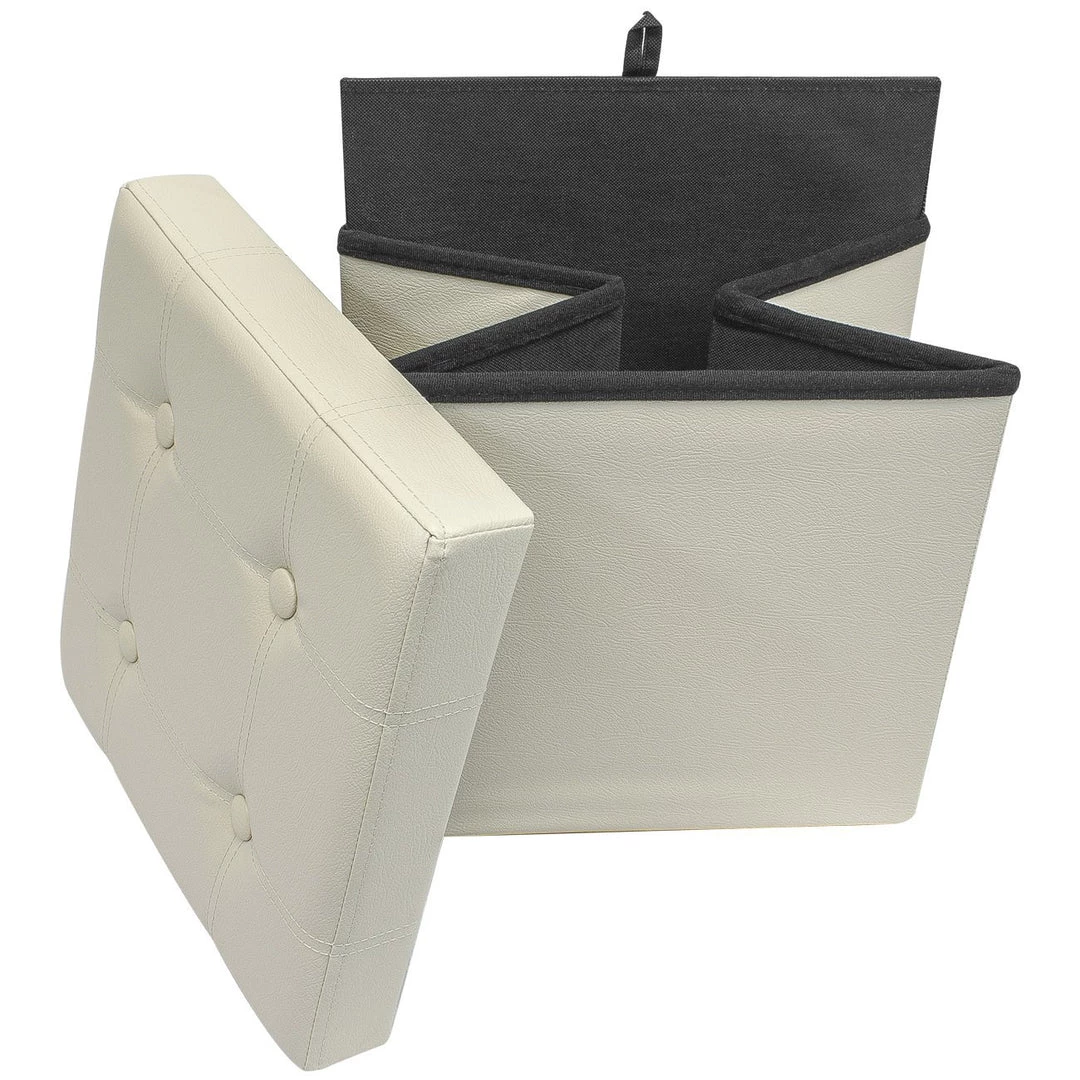 COL Contemporary Faux Leather Storage Bench Ottoman Home Décor 8 COL Contemporary Faux Leather Storage Bench Ottoman Home Décor