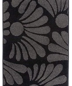 WRG Floral Black Gray Area Rug 15 WRG Floral Black Gray Area Rug