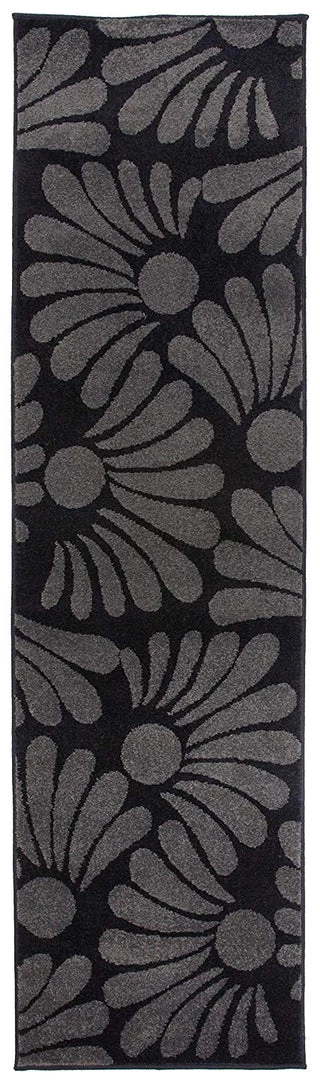 WRG Floral Black Gray Area Rug 8 WRG Floral Black Gray Area Rug
