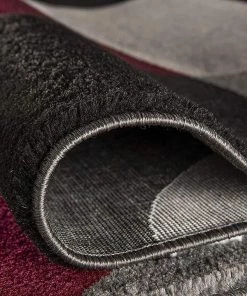 WRG All Area Rugs And Runners Circle Gray/Grey Burgundy Area Rug 21 WRG All Area Rugs And Runners Circle Gray/Grey Burgundy Area Rug