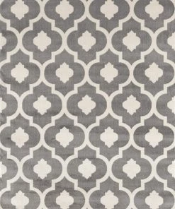 WRG Trellis Gray/Grey Indoor Area Rug