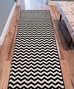Well Woven Sydney Eli Chevron Black Modern Area Rug