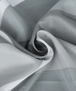 Modern Rugs And Decor Shower Curtain Polyester Fabric Machine Washable With 12 Hooks 72x72 Inch (Grey)