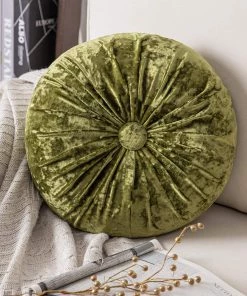 Modern Rugs And Decor Bedding Round Throw Pillow Handcrafted Pumpkin Velvet Floor Pillow Couch Bed And Chair