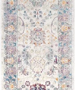 Safavieh Illusion Collection ILL703F Vintage Distressed Viscose Area Rug, Rose / Cream All Area Rugs And Runners