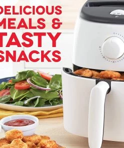 Dash Kitchen 2.6 Qt Air Fryer 1000 Watts, Oven Cooker W/ Temperature Control, Recipe Guide