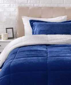 Amazon Basics Ultra-Soft Micromink Sherpa Comforter Bed Set Bedding
