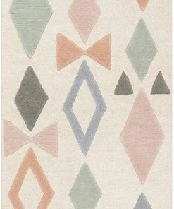 Safavieh All Area Rugs And Runners Kids Collection Handmade Geometric Wool Area Rug Ivory / Multi