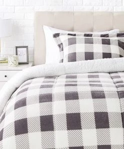 Amazon Basics Ultra-Soft Micromink Sherpa Comforter Bed Set Bedding