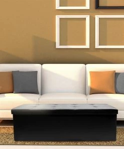 COL Contemporary Faux Leather Storage Bench Ottoman Home Décor 61 COL Contemporary Faux Leather Storage Bench Ottoman Home Décor