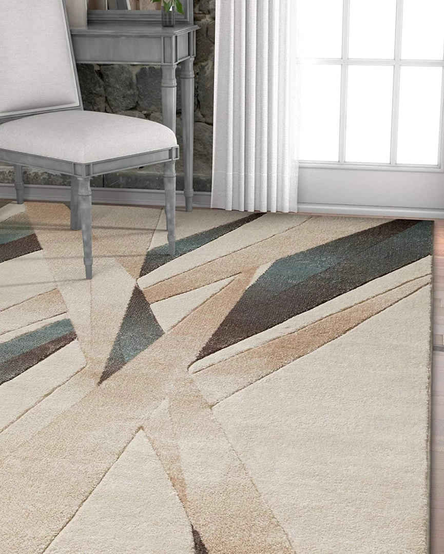 WW Modern Geometric Soft Blue Beige Comfy Hand Carved Area Rugs 1 WW Modern Geometric Soft Blue Beige Comfy Hand Carved Area Rugs