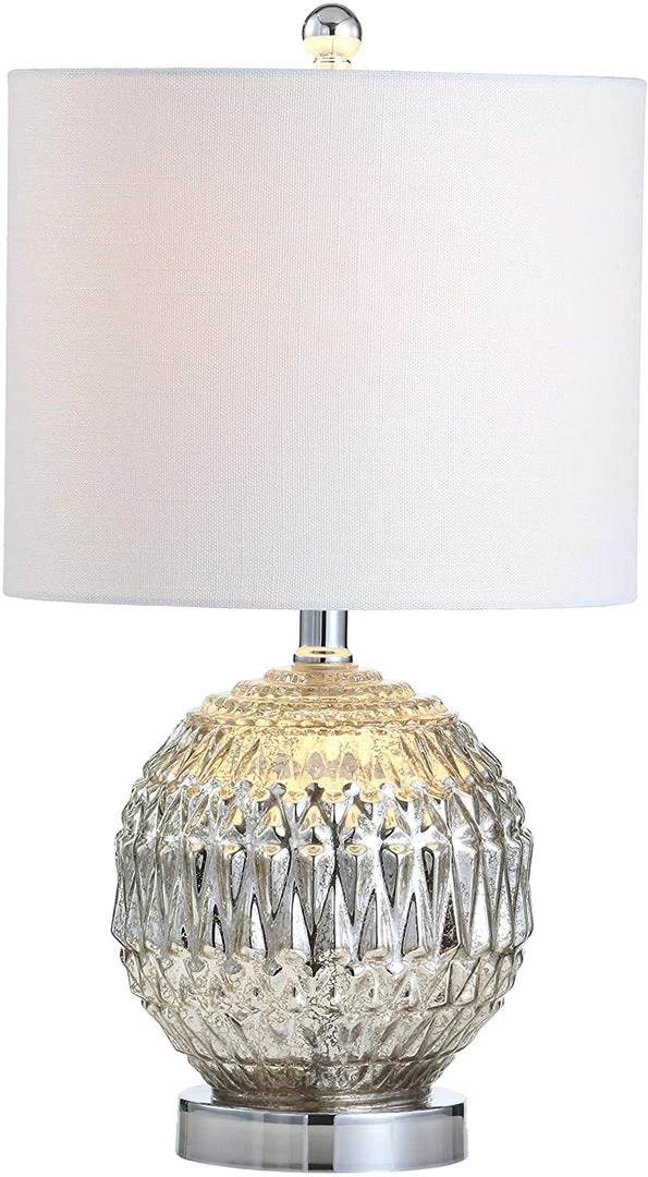 JONATHAN Krister 20.5" Glass/Metal LED Table Lamp Silver Lamps 2 JONATHAN Krister 20.5" Glass/Metal LED Table Lamp Silver Lamps