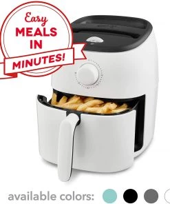 Dash Kitchen 2.6 Qt Air Fryer 1000 Watts, Oven Cooker W/ Temperature Control, Recipe Guide