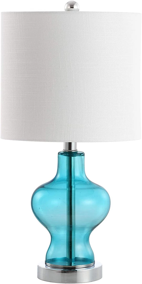 JONATHAN Lamps Mer 20.5" Glass/Metal LED Lamp Aqua 6 JONATHAN Lamps Mer 20.5" Glass/Metal LED Lamp Aqua