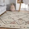 Modern Rugs And Decor Moroccan Trellis Soft Area Rug Ivory All Area Rugs And Runners