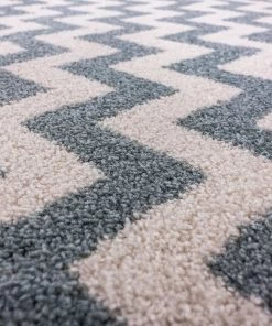 Well Woven Sydney Eli Chevron Light Grey Modern Area Rug