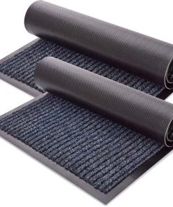 Sierra Concepts 2-Pack Striped Door Floor Mat - Indoor Outdoor Rug Entryway Welcome Mats With Rubber Backing For Shoe Scraper, 17 Sierra Concepts 2-Pack Striped Door Floor Mat - Indoor Outdoor Rug Entryway Welcome Mats With Rubber Backing For Shoe Scraper,