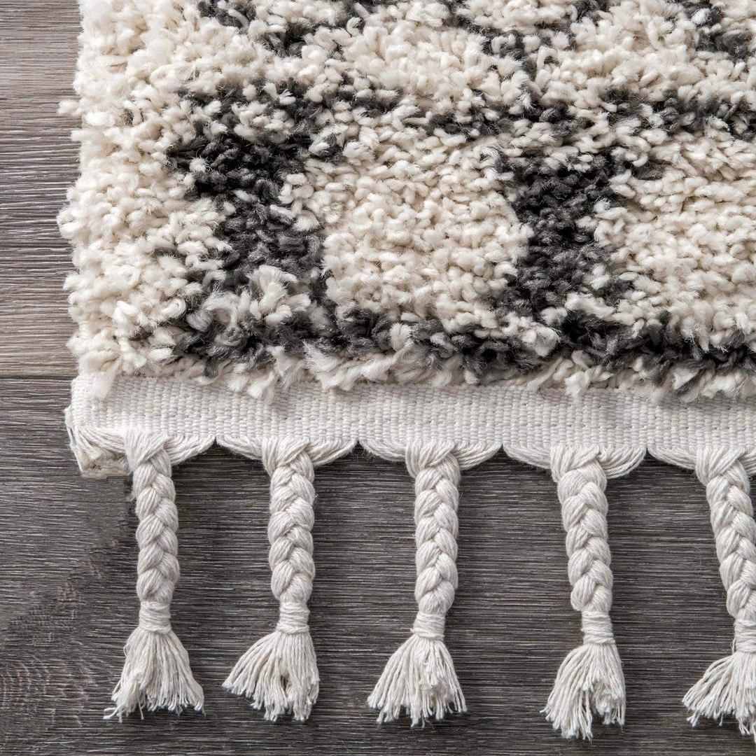 Modern Rugs And Decor Moroccan Tribal Off White Grey Shag Soft Plush Area Rug 7 Modern Rugs And Decor Moroccan Tribal Off White Grey Shag Soft Plush Area Rug