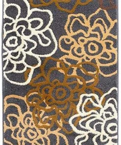 WRG Floral Gray/Grey Brown White Area Rug All Area Rugs And Runners