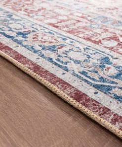 Adiva Rugs Machine Washable Area Rugs, Persian Vintage Medallion Boho Rug For Living Room Rugs - Stain Resistant & Non-Slip All Area Rugs And Runners