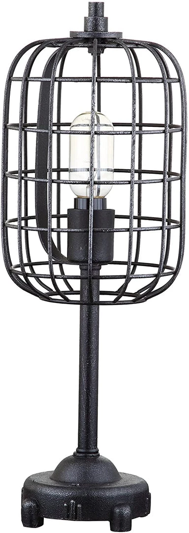 JONATHAN Lamps Odette Industrial Metal Table Lamp Black/Silver 2 JONATHAN Lamps Odette Industrial Metal Table Lamp Black/Silver
