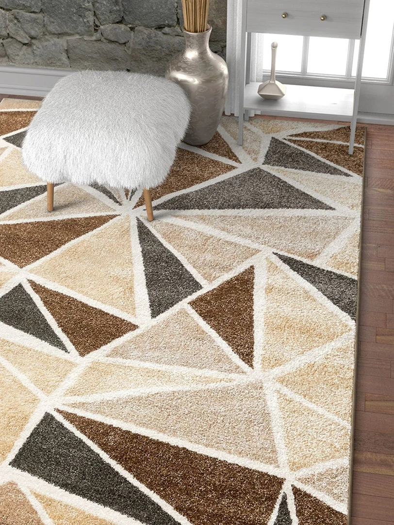 WW Modern Geometric Brown Beige Dark Grey Area Rugs All Area Rugs And Runners 1 WW Modern Geometric Brown Beige Dark Grey Area Rugs All Area Rugs And Runners