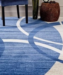 Persian-rugs Modern Abstract Circles Blue Ivory Soft Area Rug All Area Rugs And Runners 9 Persian-rugs Modern Abstract Circles Blue Ivory Soft Area Rug All Area Rugs And Runners