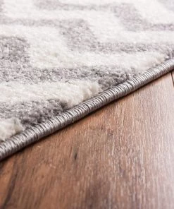 Well Woven Sydney Eli Chevron Light Grey Modern Area Rug