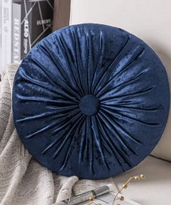 Modern Rugs And Decor Bedding Round Throw Pillow Handcrafted Pumpkin Velvet Floor Pillow Couch Bed And Chair