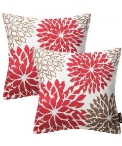 ZMN Decorative Dahlia Throw Pillow Cushion Cover Home Décor