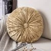 Modern Rugs And Decor Round Throw Pillow Handcrafted Pumpkin Velvet Floor Pillow Couch Bed And Chair Bedding