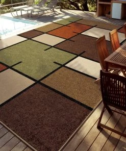 Orian Dark Multi-Color Indoor Outdoor Area Rugs