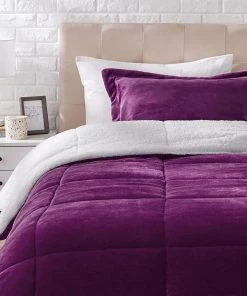 Amazon Basics Ultra-Soft Micromink Sherpa Comforter Bed Set Bedding