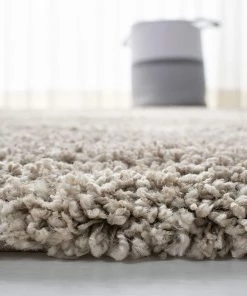 FAS Diamond Trellis Beige/Ivory Soft Plush Shag Area Rug 2-inch Thick All Area Rugs And Runners