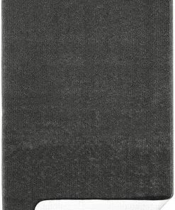 Ottomanson Softy Solid Non-Slip Kitchen/Bath Rug Gray All Area Rugs And Runners