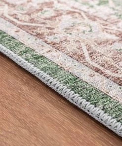 Adiva Rugs Machine Washable Area Rugs, Persian Vintage Medallion Boho Rug For Living Room Rugs - Stain Resistant & Non-Slip All Area Rugs And Runners