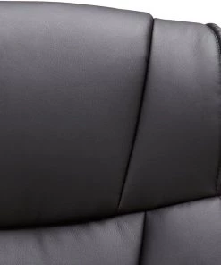 Modern Rugs And Decor Padded, Ergonomic, Adjustable, Swivel Office Desk Chair With Armrest, Black Bonded Leather Rug Pads/Grippers